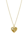 ADORNIA WATER RESISTANT CRYSTAL HEART PENDANT NECKLACE