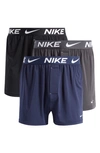 Nike 3-pack Dri-fit Essential Micro Boxers In Obsidian