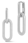 Sphera Milano Scalloped Link Drop Earrings In Silver