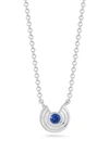 Sphera Milano Silver Cz Circle Necklace In Silver