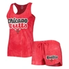 Concepts Sport Women's  Red Chicago Bulls Billboard Tank Top And Shorts Sleep Set In Red