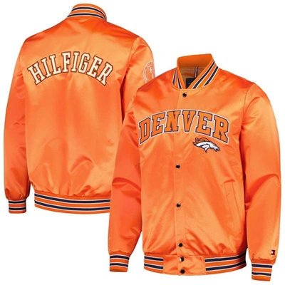 Tommy Hilfiger Orange Denver Broncos Elliot Varsity Full-snap Jacket