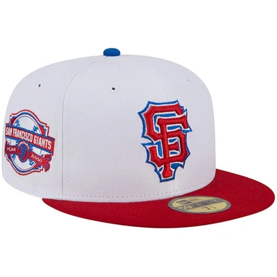 New Era Men's  White, Red San Francisco Giants Undervisor 59fifty Fitted Hat In White,red