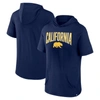 Fanatics Branded Navy Cal Bears Outline Lower Arch Hoodie T-shirt In Navy