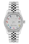 Philipp Plein Date Superlative Crystal-embellished Watch In Stainless Steel