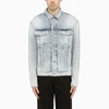 Heron Preston Faded Denim Jacket In Light Blue