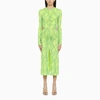 Rotate Birger Christensen Cut-out Detail Ruched Dress In Yellow