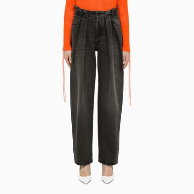 OFF-WHITE OFF-WHITE™ BLACK WASHED BALLOON JEANS,OWYA055S23DEN001/M_OFFW-1000_311-27