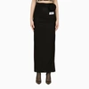 Dolce & Gabbana Black Draped Skirt With Belt In Black