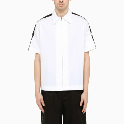 Givenchy Embroidered-logo Short-sleeved Shirt In White
