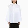 VALENTINO WHITE POPLIN SHORT DRESS,2B0VA3B35A6/M_VALE-7D3_102-40