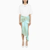 Off-white Off White™ Overlapping White/multicolour Dress In Light Blue