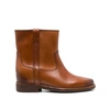 Isabel Marant Susee Leather Ankle Boots In Brown