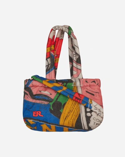 Erl Comic Mini Woven Puffer Bag In Multicolor