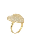 Sphera Milano Sterling Silver & Cz Heart Ring In Gold