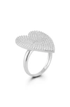 Sphera Milano Sterling Silver & Cz Heart Ring In Silver
