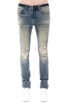 HVMAN STRAT RIPPED SUPER SKINNY JEANS