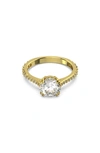 Swarovski Women's Constella Goldtone-plated & Crystal Cocktail Ring In Gold/white