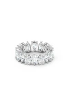 Swarovski Vittore Pear Shape Crystal Band Ring In Clear