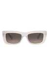 Mohala Eyewear Kea Special Fit Medium 53mm Gradient Polarized Square Sunglasses In Kyoto Snow