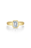 Lafonn Emerald Cut Simulated Diamond Ring In White