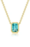 Lafonn Fancy Lab Created Sapphire Pendant Necklace In Blue