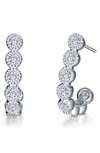 LAFONN SIMULATED DIAMOND HALF HOOP EARRINGS