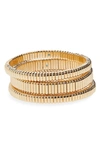 Roxanne Assoulin Set Of 3 Luxe Goldtone Bracelets In Gold