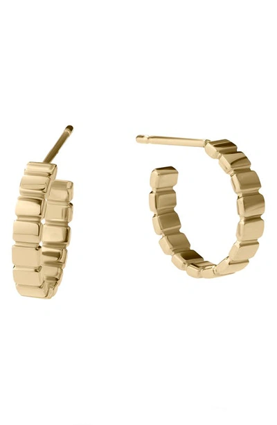 Lana 14k Yellow Gold Skinny Tag Huggie Earrings In Yg