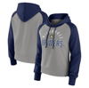 Fanatics Women's  Navy, Gray Milwaukee Brewers Pop Fly Pullover Hoodie In Navy