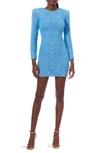 HELSI MILENA SEQUIN PADDED SHOULDER LONG SLEEVE MINIDRESS