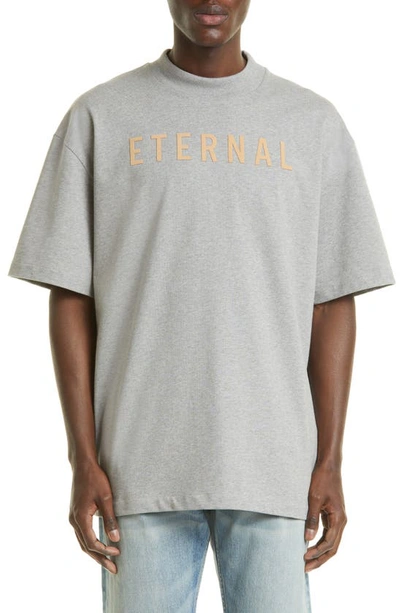 Fear Of God Eternal Cotton Graphic T-shirt In Grey