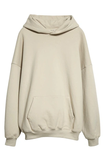 Fear Of God Eternal Logo-flocked Cotton-jersey Hoodie In 024 Cement