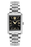 Versace Tonneau Bracelet Watch In Stainless Steel