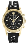 VERSACE SPORT TECH SILICONE STRAP CHRONOGRAPH WATCH, 40MM