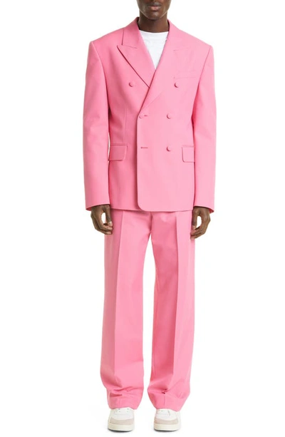 Palm Angels Sonny Double-breasted Blazer In Pink