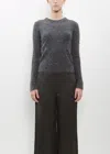 6397 Alpaca Wool Skinny Crew In Charcoal