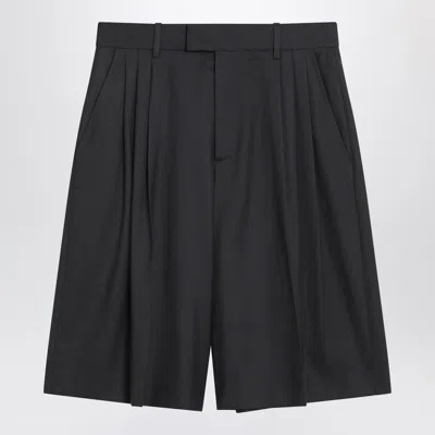 6397 BERMUDA 3-PLEAT ASPHALT GREY IN WOOL