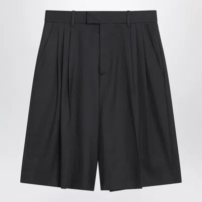 6397 BERMUDA 3-PLEAT ASPHALT GREY IN WOOL