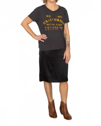 6397 Bias Drawstring Skirt In Black