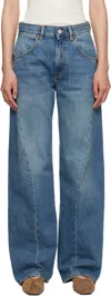 6397 Blue Big Twisted Seam Jeans