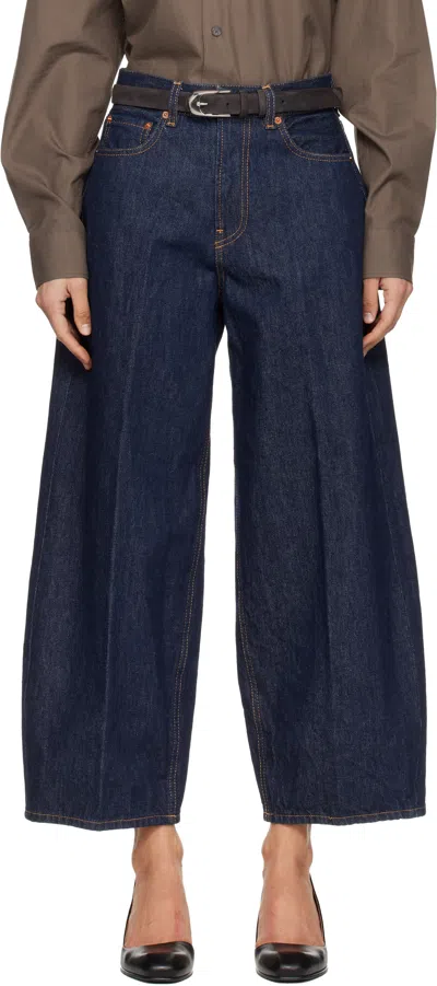 6397 Blue Cropped Roomy Jeans