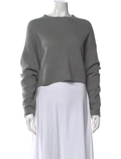 Pre-owned 6397 Cashmere Crew Neck Sweater In Gray