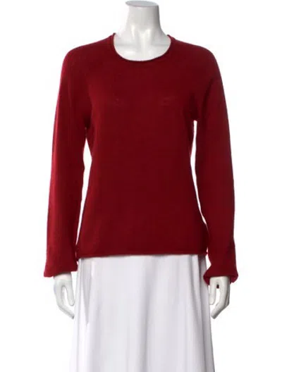 Pre-owned 6397 Cashmere Crew Neck Sweater In Red