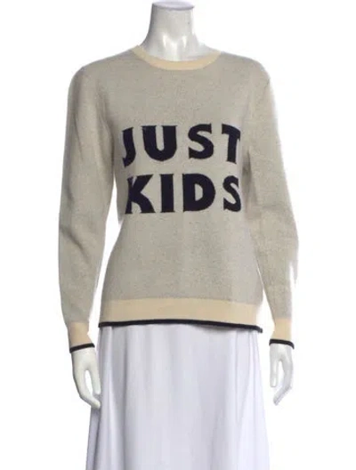 Pre-owned 6397 Cashmere Graphic Print Sweater In Grey