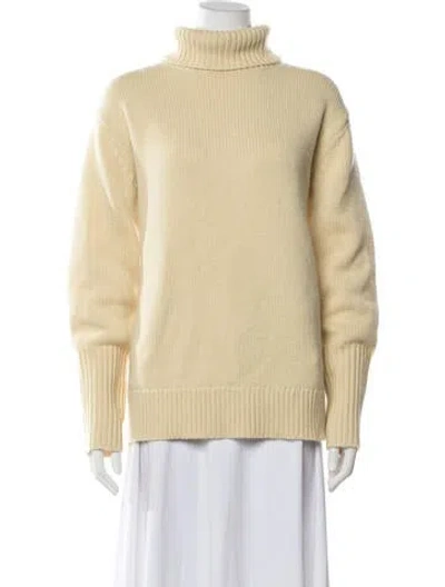 Pre-owned 6397 Cashmere Turtleneck Sweater W/ Tags In Yellow