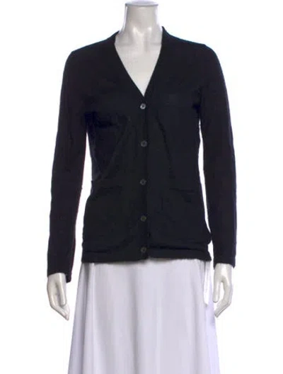 Pre-owned 6397 Cashmere V-neck Sweater In Blue