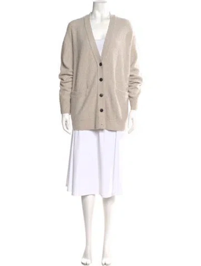 Pre-owned 6397 Cashmere V-neck Sweater In Neutral