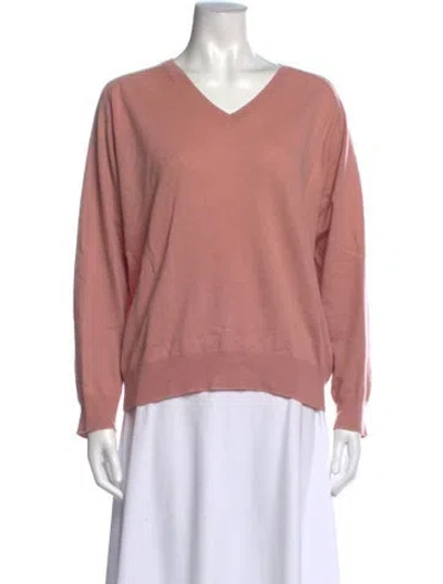 Pre-owned 6397 Cashmere V-neck Sweater In Neutral
