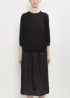 6397 Cashmere Wool Elbow Crew In Black